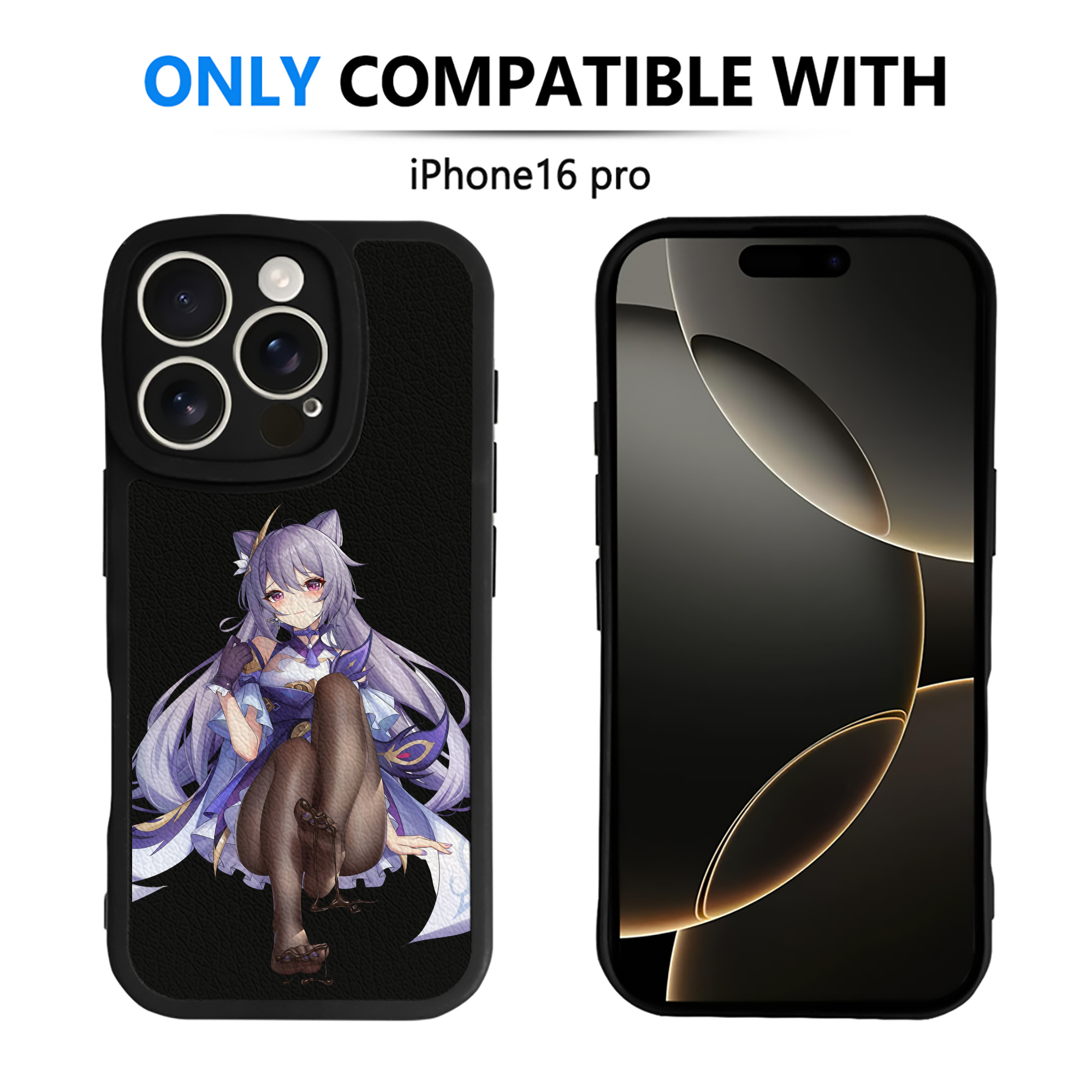 げんし神 刻晴 こくせい genshin Kokusei 【iPhone 16シリーズ対応】シリコンスマホケース（レザー調） 材質：シリコン